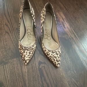 Sam Edelman Brown and Tan Kitten Heel Pumps